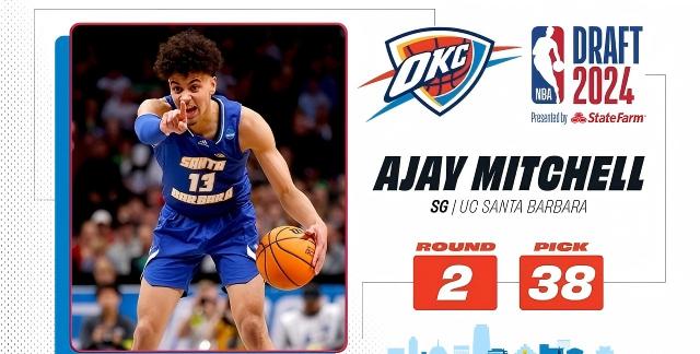 雷霆官宣：与后卫米切尔已签下多年合同