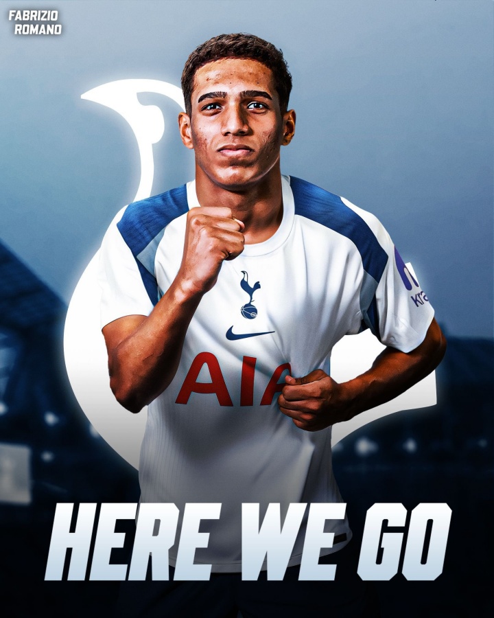 Here We Go！罗马诺：热刺将签桑托斯19岁后卫索萨，转会费1500万